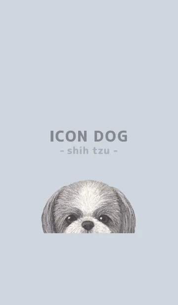 [LINE着せ替え] ICON DOG - シーズー - PASTEL BL/05の画像1