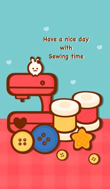 [LINE着せ替え] Happy Time Happy Sewingの画像1