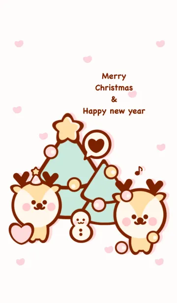 [LINE着せ替え] Happy deer Happy winter 9の画像1