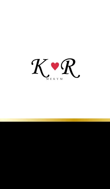 LOVE-INITIAL K&R イニシャル 8のLINE着せ替え