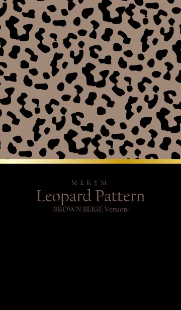 [LINE着せ替え] Leopard Pattern-BROWN BEIGE Version 32の画像1