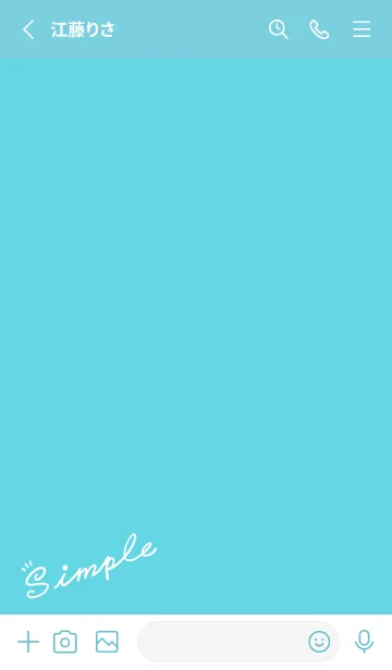 [LINE着せ替え] Simple Lines J-Clear Sky Blue (Gr6)の画像2