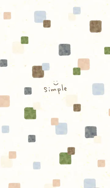 [LINE着せ替え] 水彩 大人カラー 四角23の画像1