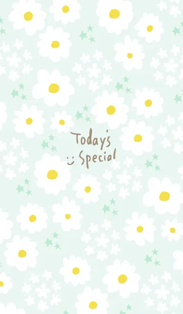 [LINE着せ替え] 白い花と星25の画像1