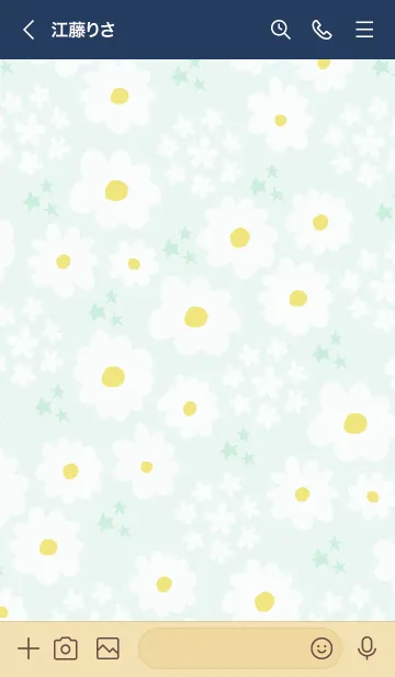 [LINE着せ替え] 白い花と星25の画像2