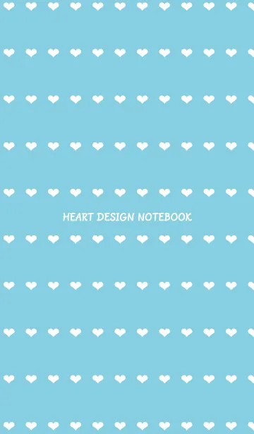 [LINE着せ替え] ホワイトハートのノート/くすみミントの画像1