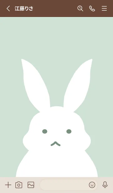 [LINE着せ替え] シンプルバニーの着せかえ/グリーングレイの画像2