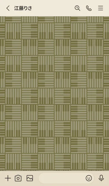 [LINE着せ替え] 和音 算崩しとピアノ鍵盤 海松色の画像2