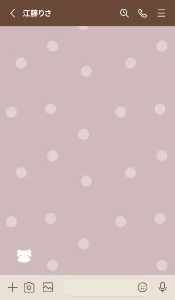 [LINE着せ替え] ふわふわねこ -くすみピンク- ドットの画像2