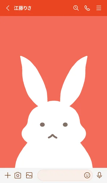 [LINE着せ替え] シンプルバニーの着せかえ/レッドの画像2