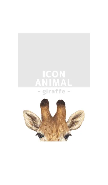 [LINE着せ替え] ICON ANIMAL - キリン - GRAY/01の画像1