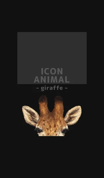 [LINE着せ替え] ICON ANIMAL - キリン - BLACK/01の画像1