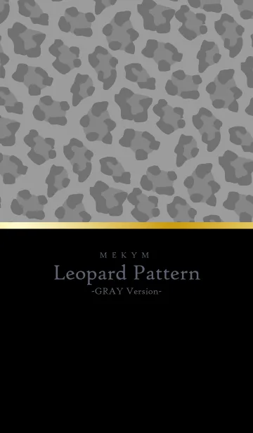 [LINE着せ替え] Leopard Pattern-BLACK GRAY 32の画像1