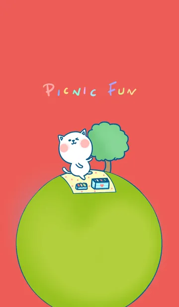 [LINE着せ替え] Picnic Fun J-Red (Re4)の画像1