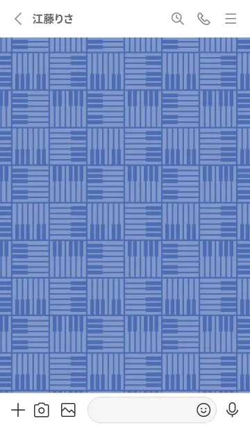 [LINE着せ替え] 和音 算崩しとピアノ鍵盤 群青色の画像2