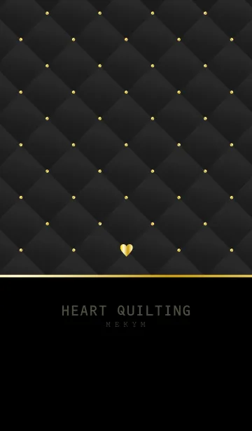 [LINE着せ替え] HEART QUILTING-GRAY BLACK 14の画像1