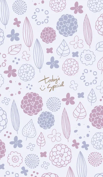 [LINE着せ替え] かわいい葉と花9の画像1