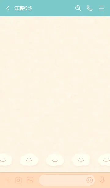 [LINE着せ替え] もこくも スマイル 韓国語 - Ivory & Mintの画像2