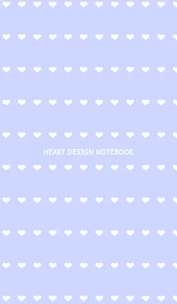 [LINE着せ替え] ホワイトハートのノート/パステルブルーの画像1