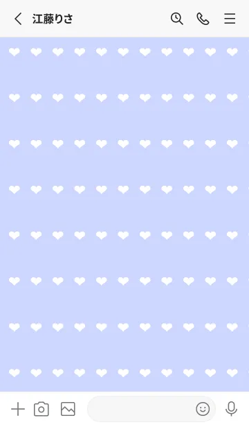 [LINE着せ替え] ホワイトハートのノート/パステルブルーの画像2
