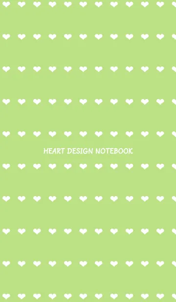 [LINE着せ替え] ホワイトハートのノート/SPRING GREENの画像1