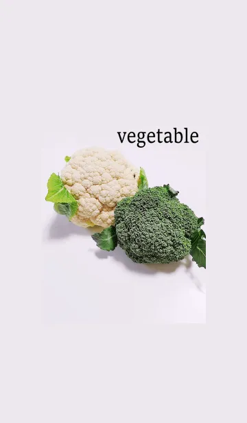 [LINE着せ替え] 野菜大好き♪ブロッコリーとカリフラワーの画像1
