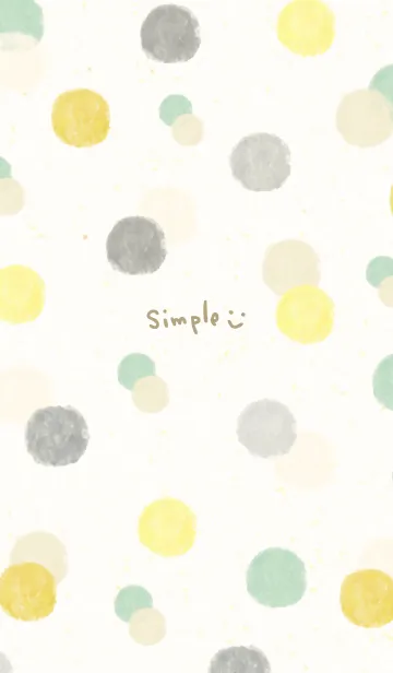 [LINE着せ替え] 水彩 丸 くすみグレー20の画像1