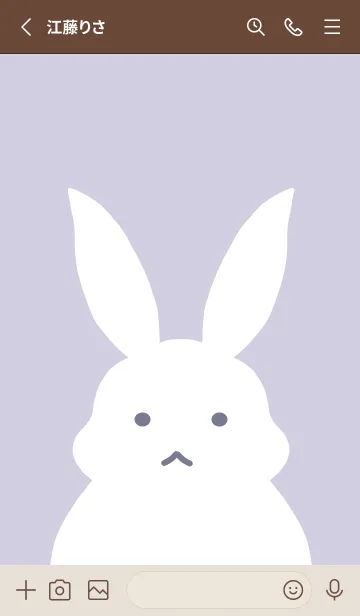 [LINE着せ替え] シンプルバニーの着せかえ/パープルグレイの画像2