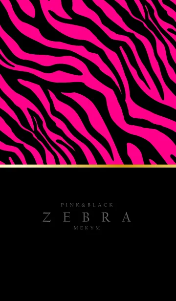 [LINE着せ替え] ZEBRA-PINK&BLACK 2の画像1