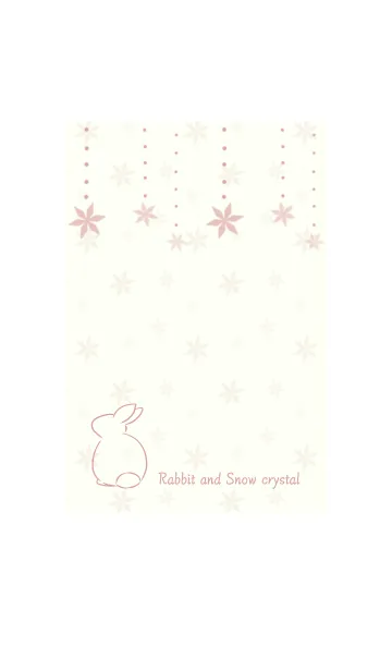 [LINE着せ替え] 兎と雪の結晶 -ミルク-の画像1