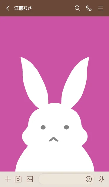 [LINE着せ替え] シンプルバニーの着せかえ/ワインレッドの画像2