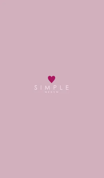 [LINE着せ替え] DUSKY PINK - SIMPLE HEART 21の画像1