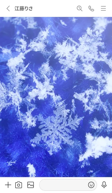 [LINE着せ替え] Snow Crystal Cloth Type 1-1の画像2