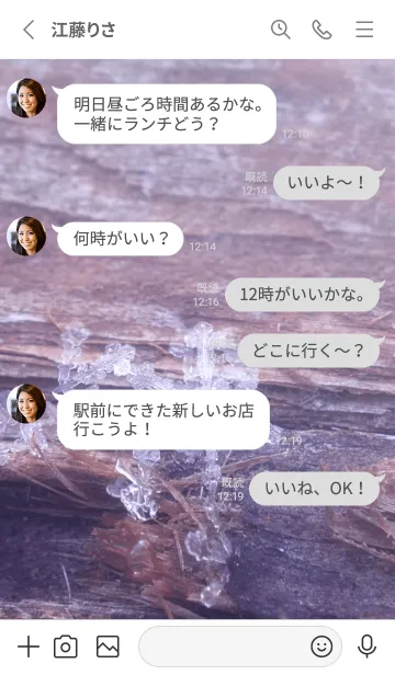 [LINE着せ替え] Snow Crystal Wood Type 1-1の画像3
