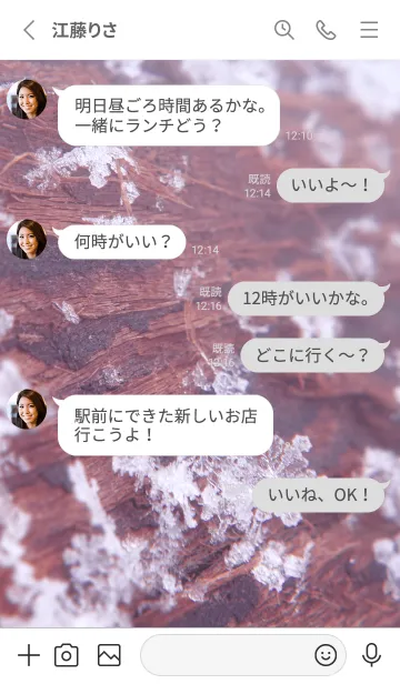 [LINE着せ替え] Snow Crystal Wood Type 5-1の画像3