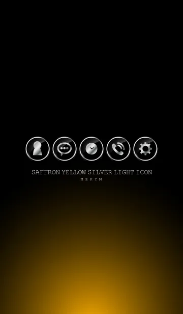 [LINE着せ替え] SILVER LIGHT ICON THEME -Saffron Yellow-の画像1