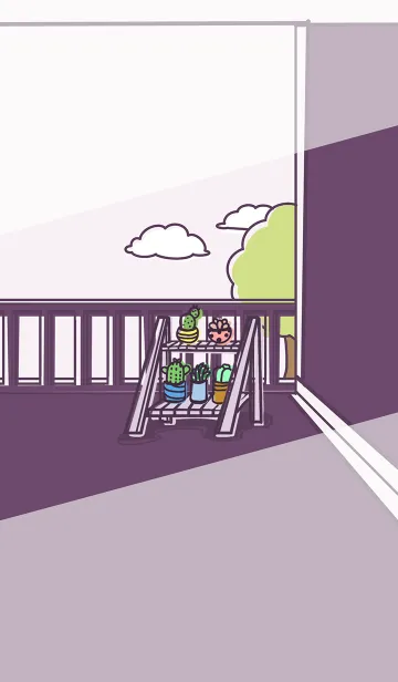 [LINE着せ替え] Painted Planting J-Deep Magenta (Pu3)の画像1