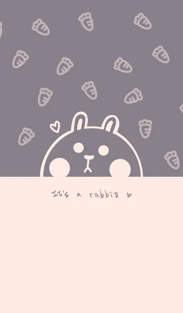 [LINE着せ替え] Bunny and Carrot J-Grey Magenta (Pi2)の画像1