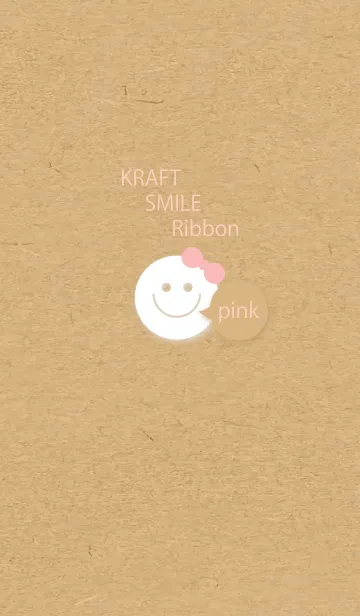 [LINE着せ替え] KRAFT SMILE Ribbon Pink 15の画像1