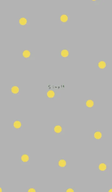 [LINE着せ替え] グレーイエローと水玉。の画像1