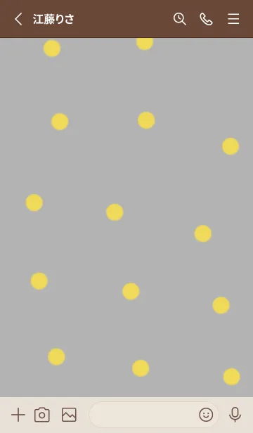 [LINE着せ替え] グレーイエローと水玉。の画像2