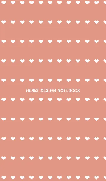 [LINE着せ替え] ホワイトハートのノート/テラコッタの画像1