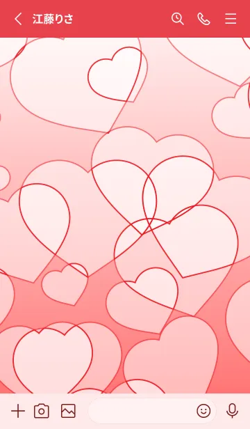 [LINE着せ替え] ハートパターンの着せ替えの画像2