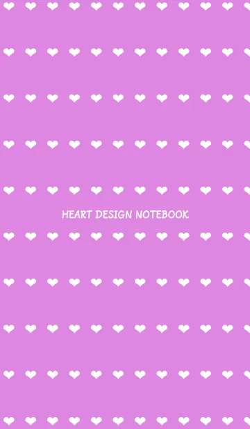 [LINE着せ替え] ホワイトハートのノート/ローズピンクの画像1