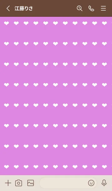 [LINE着せ替え] ホワイトハートのノート/ローズピンクの画像2