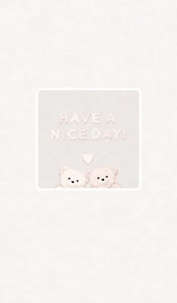 [LINE着せ替え] ふわもこ くまさん (F) - ブラウン ピンクの画像1