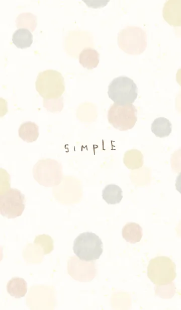 [LINE着せ替え] 水彩 丸 くすみベージュ10の画像1