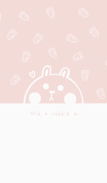 [LINE着せ替え] Bunny and carrot J-light gray red (Bl2)の画像1