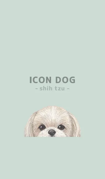 [LINE着せ替え] ICON DOG - シーズー - PASTEL GR/06の画像1