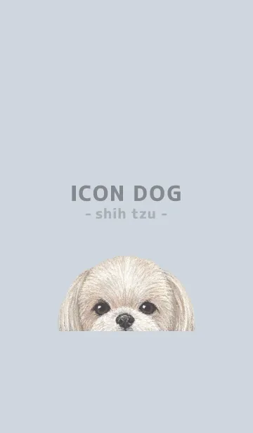 [LINE着せ替え] ICON DOG - シーズー - PASTEL BL/06の画像1